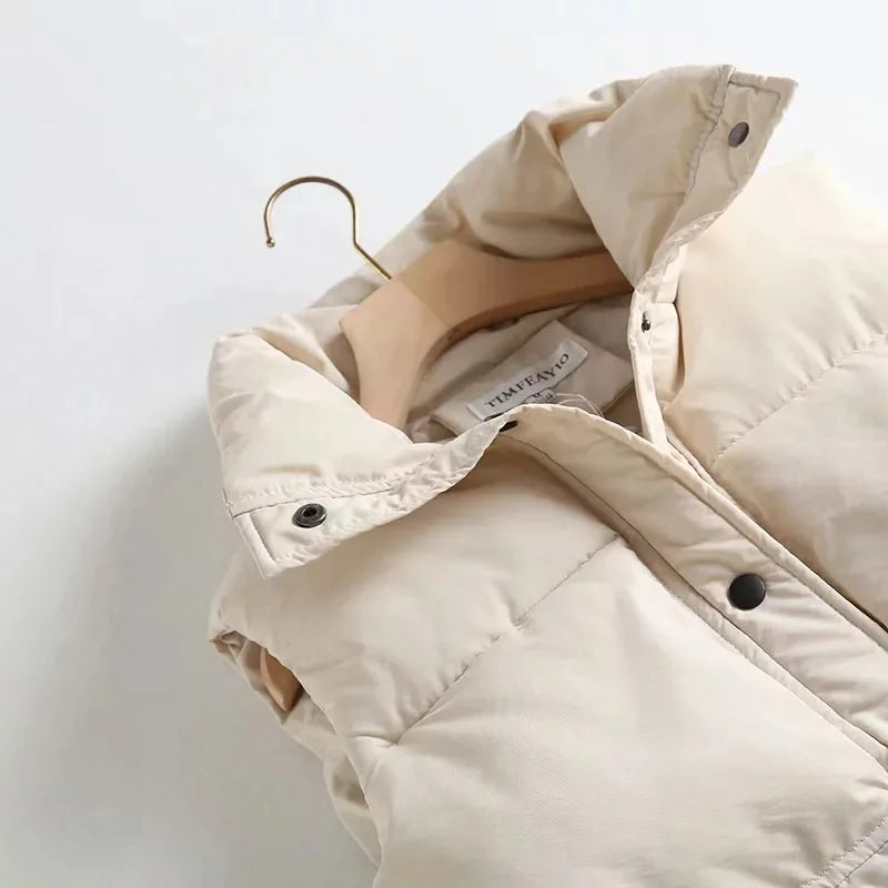 Cotton Padded Vest with Pockets