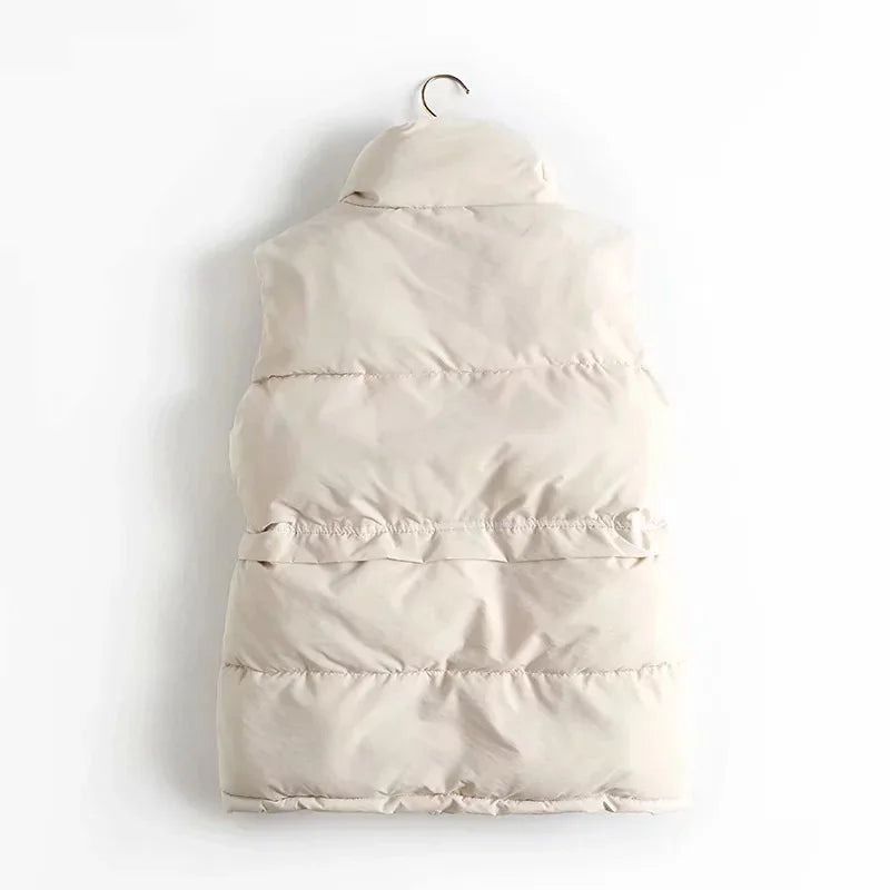 Cotton Padded Vest with Pockets