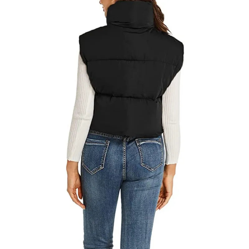 Cropped Puffer Vest