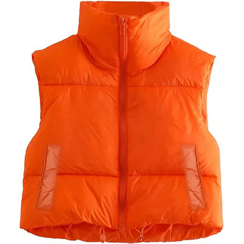 Cropped Puffer Vest
