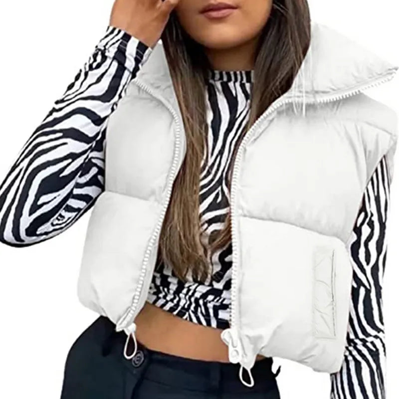 Cropped Puffer Vest