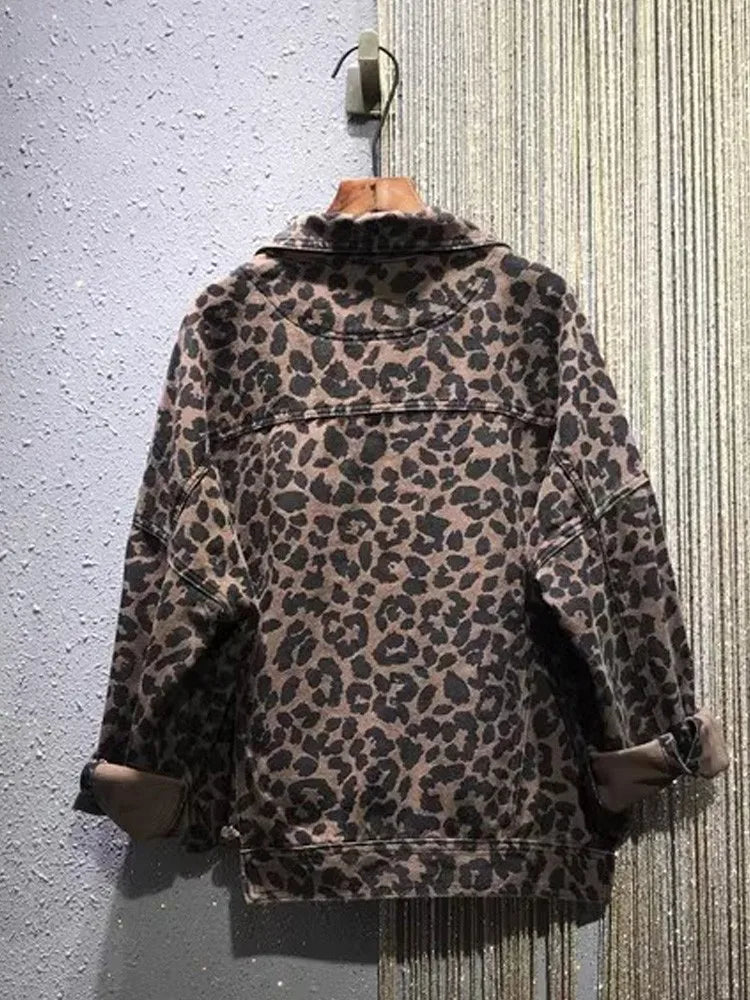 Leopard Denim Jacket