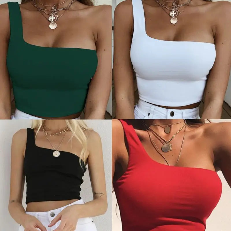 One shoulder crop top