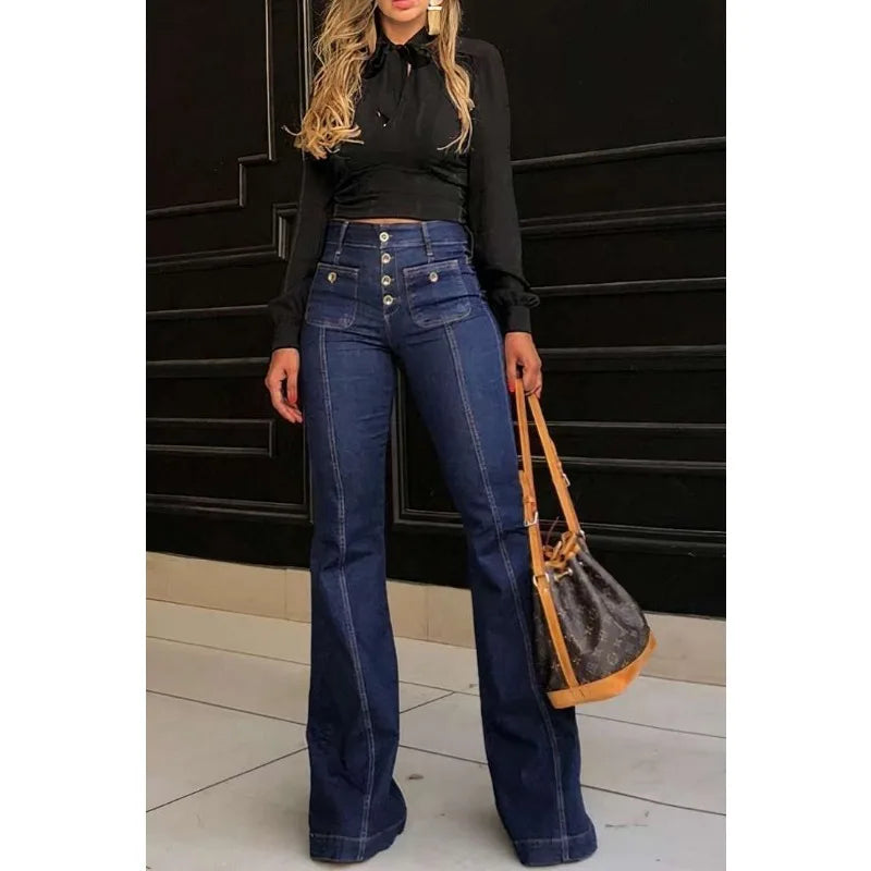 Retro High-Waist Bell Bottoms