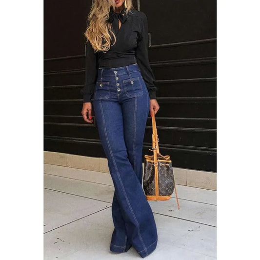 Retro High-Waist Bell Bottoms