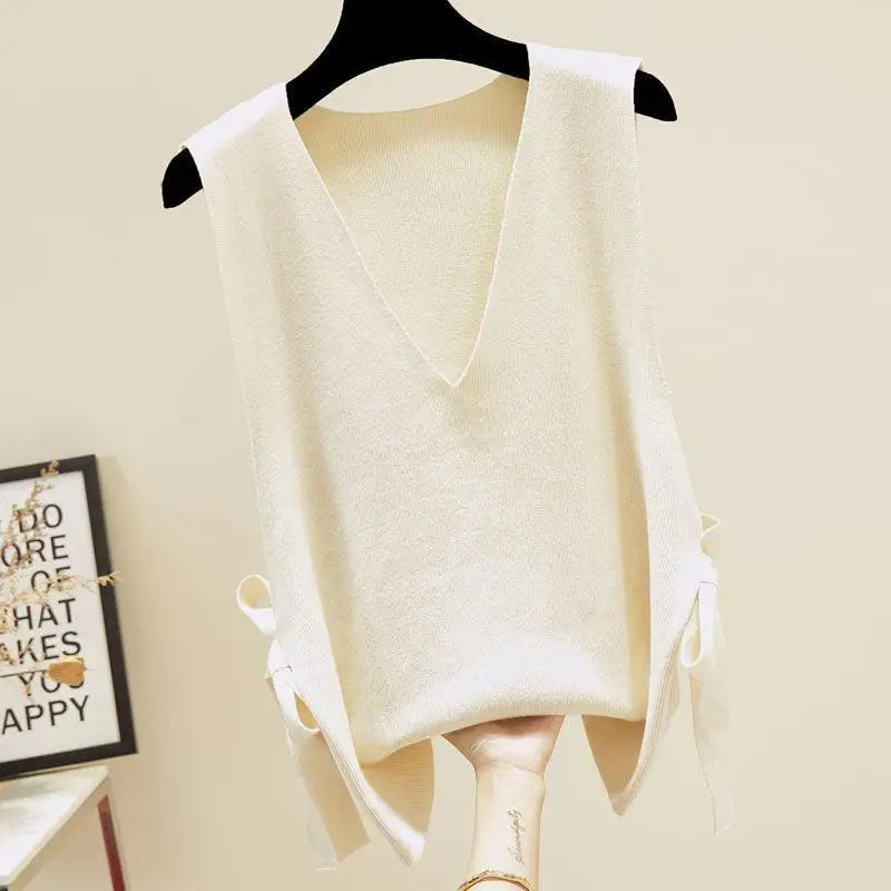 Sweater Knit Vest (side tie)