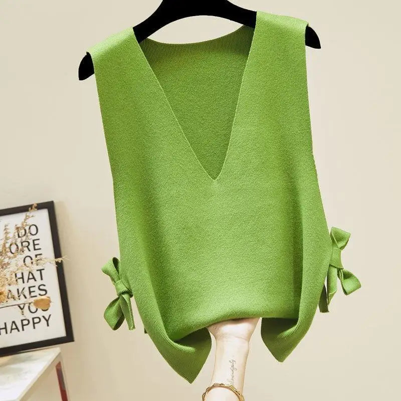 Sweater Knit Vest (side tie)